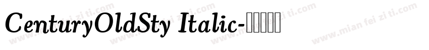 CenturyOldSty Italic字体转换